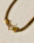 Serpentine Necklace - 18" Oxidized Brass Snake Chain