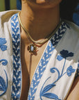 Serpentine Necklace - 18" Oxidized Brass Snake Chain