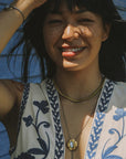 Serpentine Necklace - 18" Oxidized Brass Snake Chain