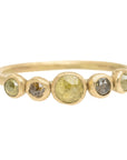 Queen Bee Ring - 18ky + Colored Rose Cut Diamonds