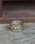 Rapids Ring - Brass + Blue Sapphire