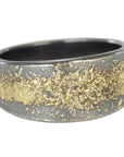 KMJ Staple Short Cigar Band - 22k Gold, Oxidized Silver