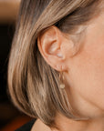Easy Breezy Hoops with Dusted Discs, Small - 22k/18k Gold, Oxidized Silver