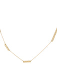 Ripple Station Necklace - 14k Gold + Diamond