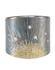 Sun Rays Cigar Band - 22k Gold, Oxidized Silver + VS White Diamonds