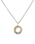 Alphabet Necklace 2.0 on Oxidized Silver Chain - 22ky, 14ky, Oxidized Silver + VS Diamond