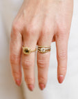 OOAK Champagne Cushion Cut Diamond Halo Ring + VS Accents - 18k Gold + Diamonds 6