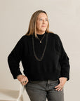 14k Organic Black + Gold Chain Link Necklace - 22k/14k Gold + Oxidized Silver