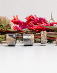Sun Rays Cigar Band - 22k Gold, Oxidized Silver + VS White Diamonds