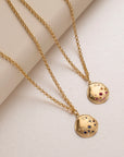 Luna Sunburst Star Coin Rolo Necklace - 18k Yellow Gold / 18 Inches