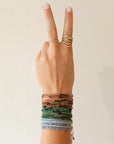 Watermelon Tourmaline Wrap Bracelet-Necklace - 14k Gold + Watermelon Tourmaline