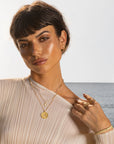Floating Trillion Necklace - 18k Gold + Diamonds