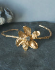 Starflower Cuff - Brass + Labradorite