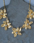 Starflower Necklace - Brass + Labradorite