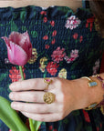 Vanity Ring - Brass + Ruby