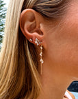Petite Post Earrings - 18ky + Diamonds