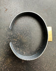 Captured Boulder Opal Cuff - Oxidized Sterling Silver + 18k Gold