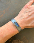 Captured Boulder Opal Cuff - Oxidized Sterling Silver + 18k Gold