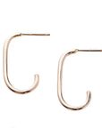 Paper Clip Hoops - 14K Gold Fill