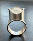 Enhydro Quartz Parabola Ring - 14k Gold + Sterling Silver