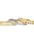 Everyday Diamond Band - 18ky Gold, 14kpw Gold + VS Diamonds