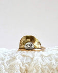 Sun & Life Ring - Oxidized Brass, Sterling Silver + 14k Gold-Fill