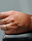 Sun & Life Ring - Oxidized Brass, Sterling Silver + 14k Gold-Fill