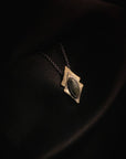 Morning Star Necklace - Oxidized Brass, Sterling Silver + African Turquoise