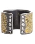 Summer Travel Band - 22k Gold, Oxidized Silver + Reclaimed Diamonds