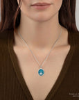 One Day at a Time Talisman - Capri Blue + Bright Sterling Silver