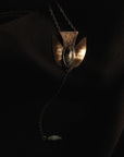 Paloma Necklace - Oxidized Brass, Sterling Silver + African Turquoise