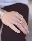 Summer Travel Band - 22k Gold, Oxidized Silver + Reclaimed Diamonds