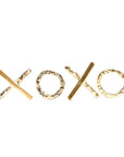 X-O Studs - 22k/18k Gold + Oxidized Silver