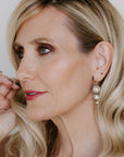 Blossom Earring Drops - 22k Gold Dust, 18k Gold + Oxidized Silver