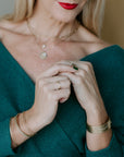 Narrow Scattered Diamond Cuff - 18ky Gold + VS Diamonds