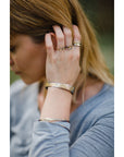 Crescent Band - 18ky Gold + Oxidized Silver