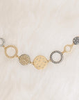 Scattered Diamond Statement Necklace - 22k/18k Gold, Oxidized Silver + VS Diamonds
