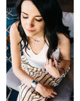 Breezy Chain Link Necklace - 18k Gold + Oxidized Silver