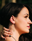 Luxe Aspen Earrings - 18k gold, Oxidized Silver + Reclaimed Diamonds