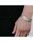 Asymmetrical Cuff - 22k Gold, Oxidized Silver + Reclaimed Diamonds