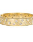 18ky Gold Scattered Diamond Band (Diamonds All The Way Around) - 4mm, 7mm, 10mm