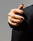 Slice Stacking Rings - 22k/18k Gold, Oxidized Silver + Reclaimed Brilliant Diamonds