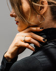 Slice Stacking Rings - 22k/18k Gold, Oxidized Silver + Reclaimed Brilliant Diamonds