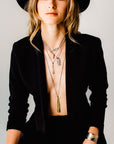 Strata Necklace - 22k/18k Gold, Oxidized Silver + Reclaimed Diamonds