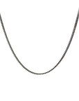 Fine Curb Chain - Oxidized Sterling Silver 22"