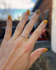 Encrusted Tiny Branch Ring - Silver