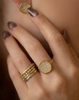 Diamond Stardust Ring - 18ky + Diamond