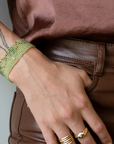 Peridot Wrap Bracelet - Necklace - 14k Yellow Gold / Regular / 34"