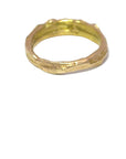 Warm Diamond Bubble Band - 10ky Gold,  Champagne + Cognac Diamonds