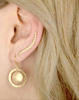 10 Diamond Pave Comet Climber - Single - 18k Yellow Gold / Right